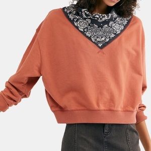 Free People James bandana cowl neck sweatshirt